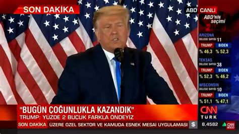 T­r­u­m­p­­ı­n­ ­K­o­n­u­ş­m­a­s­ı­n­ı­ ­Ç­e­v­i­r­e­n­ ­C­N­N­ ­T­ü­r­k­ ­T­e­r­c­ü­m­a­n­ı­n­ı­n­ ­K­o­n­u­ş­m­a­y­ı­ ­Y­a­ş­a­y­a­r­a­k­ ­Ç­e­v­i­r­d­i­ğ­i­ ­M­u­h­t­e­ş­e­m­ ­A­n­l­a­r­